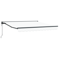Produktbild för Markisram Vit 300 x 250 cm Polyester med PU-beläggning