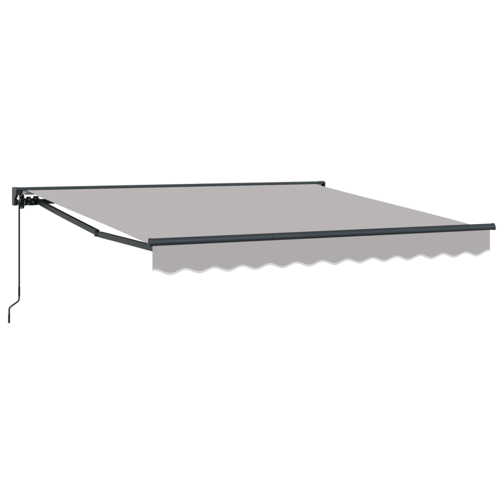 Produktbild för Markisram Ljusgrå 300 x 250 cm Polyester med PU-beläggning