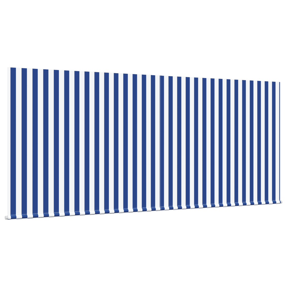 Produktbild för Utfällbar markis Blå och Vit 350 x 250 cm