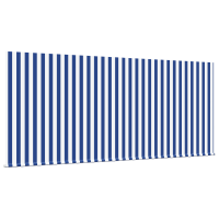 Produktbild för Utfällbar markis Blå och Vit 350 x 250 cm