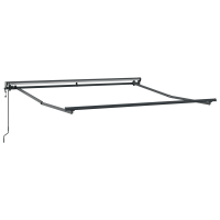 Produktbild för Utfällbar markis Blå och Vit 350 x 250 cm