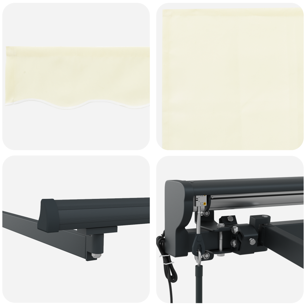 Produktbild för Markisram Kräm 350 x 250 cm Polyester med PU-beläggning