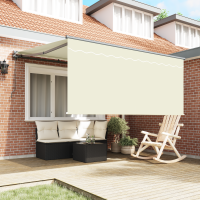 Produktbild för Utfällbar markis Kräm 350 x 250 cm Polyester och aluminium