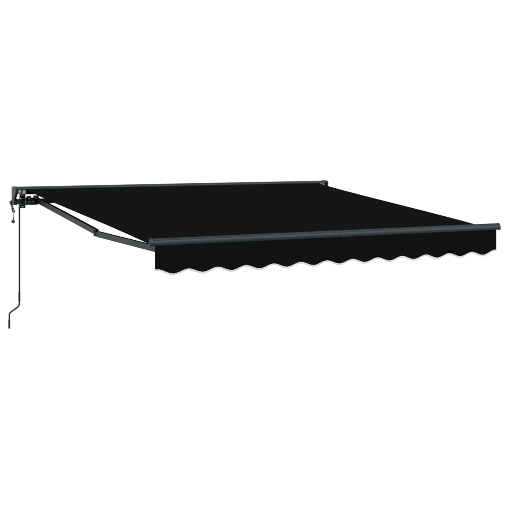 Produktbild för Markisram Svart 350 x 250 cm Polyester med PU-beläggning