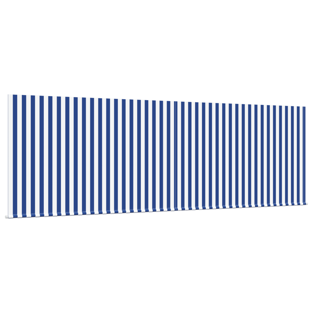 Produktbild för Utfällbar markis Blå och Vit 400 × 300 cm