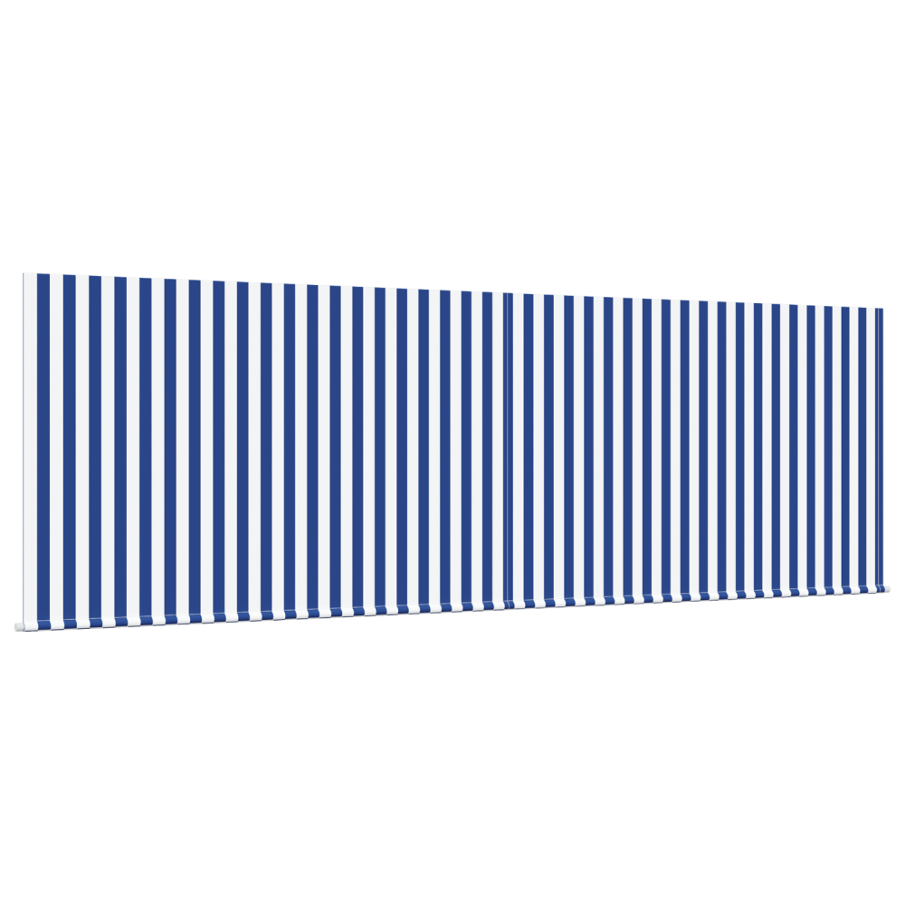 Produktbild för Utfällbar markis Blå och Vit 400 × 300 cm