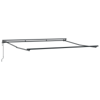 Produktbild för Utfällbar markis Blå och Vit 400 × 300 cm