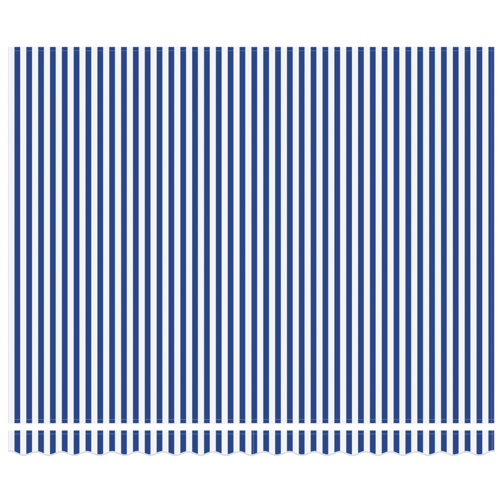 Produktbild för Utfällbar markis Blå och Vit 400 × 300 cm