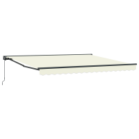 Produktbild för Markisram Kräm 400 × 300 cm Polyester med PU-beläggning