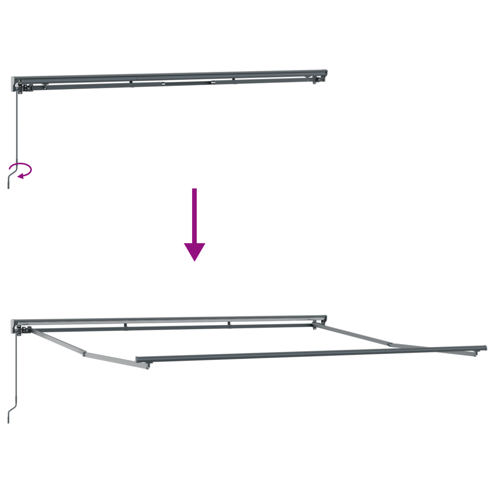 Produktbild för Markisram Kräm 400 × 300 cm Polyester med PU-beläggning
