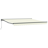Produktbild för Markisram Kräm 400 × 300 cm Polyester med PU-beläggning