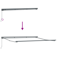 Produktbild för Utfällbar markis Kräm 400 × 300 cm Polyester och aluminium