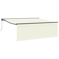 Produktbild för Utfällbar markis Kräm 400 × 300 cm Polyester och aluminium