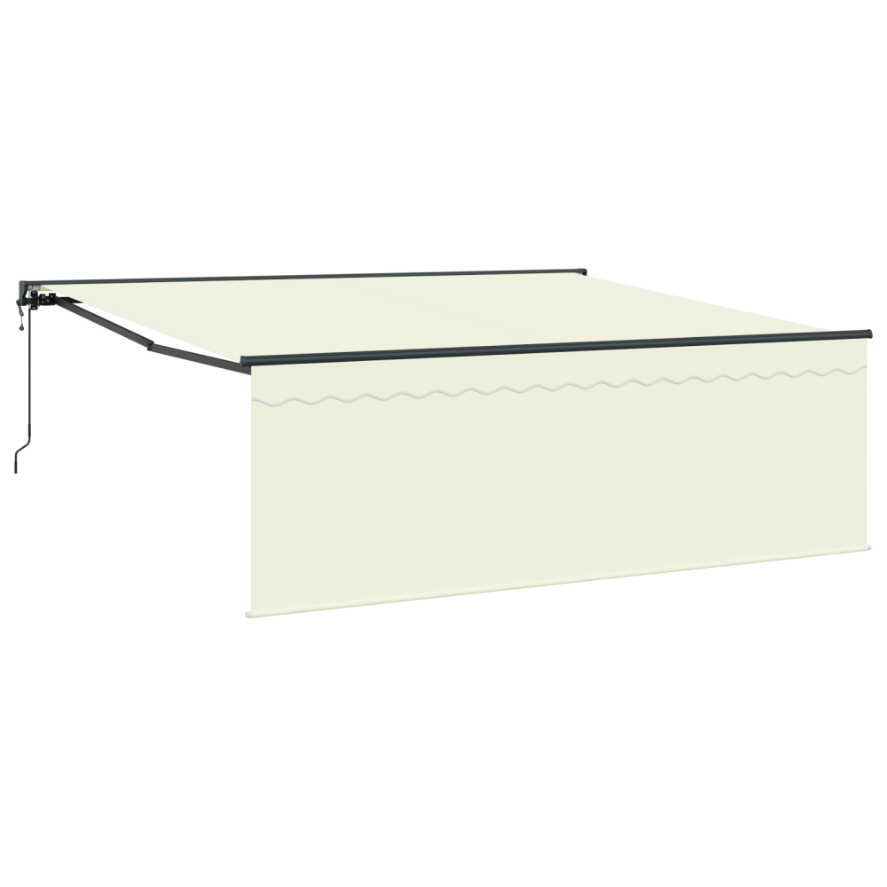 Produktbild för Utfällbar markis Kräm 400 × 300 cm Polyester och aluminium