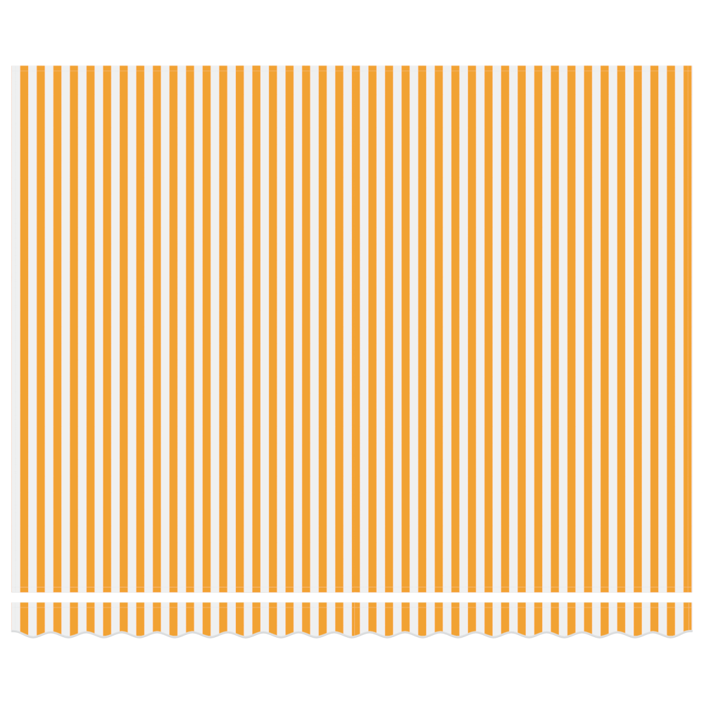 Produktbild för Markisram Gul och Vit 400 × 300 cm Polyester med PU-beläggning