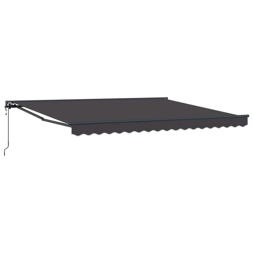 Produktbild för Markisram Antracit 400 × 300 cm Polyester med PU-beläggning