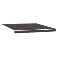 Produktbild för Utfällbar markis Antracit 400 × 300 cm Polyester och aluminium