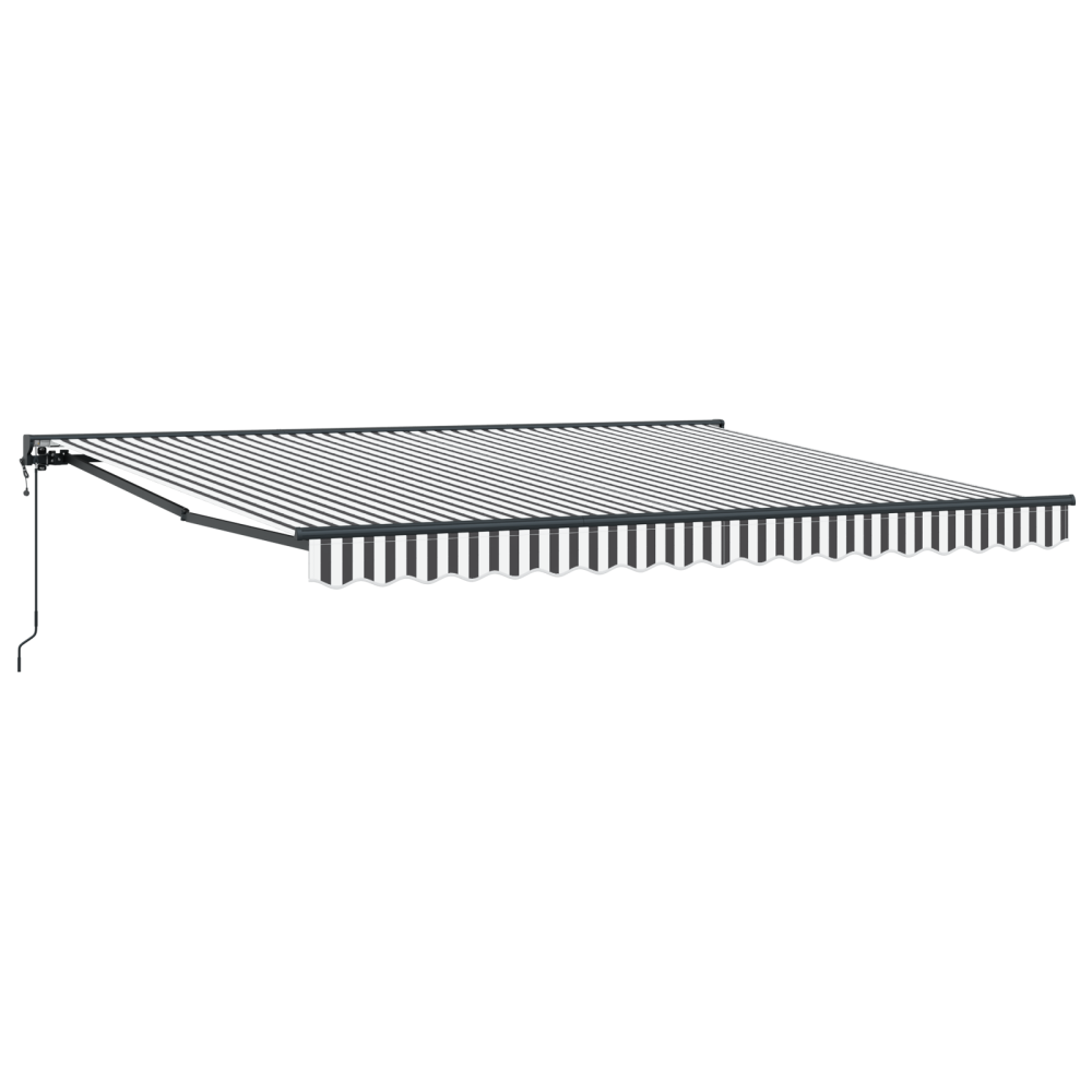Produktbild för Markisram Antracit och vitt 400 × 300 cm