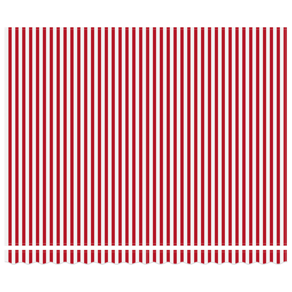 Produktbild för Markisram Röd och Vit 400 × 300 cm Polyester med PU-beläggning