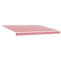 Produktbild för Markisram Röd och Vit 400 × 300 cm Polyester med PU-beläggning