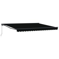 Produktbild för Markisram Svart 400 × 300 cm Polyester med PU-beläggning