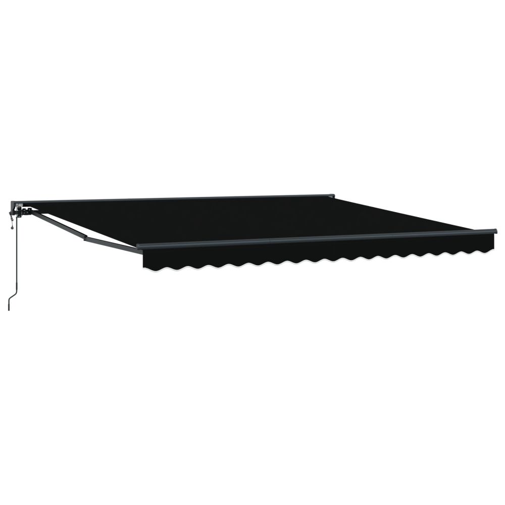 Produktbild för Markisram Svart 400 × 300 cm Polyester med PU-beläggning