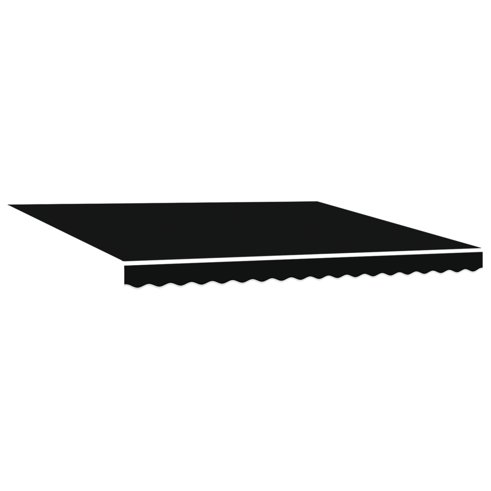 Produktbild för Markisram Svart 400 × 300 cm Polyester med PU-beläggning