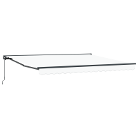 Produktbild för Markisram Vit 400 × 300 cm Polyester med PU-beläggning