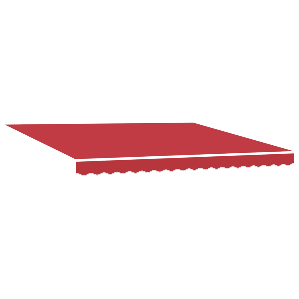 Produktbild för Markisram Röd 400 × 300 cm Polyester med PU-beläggning
