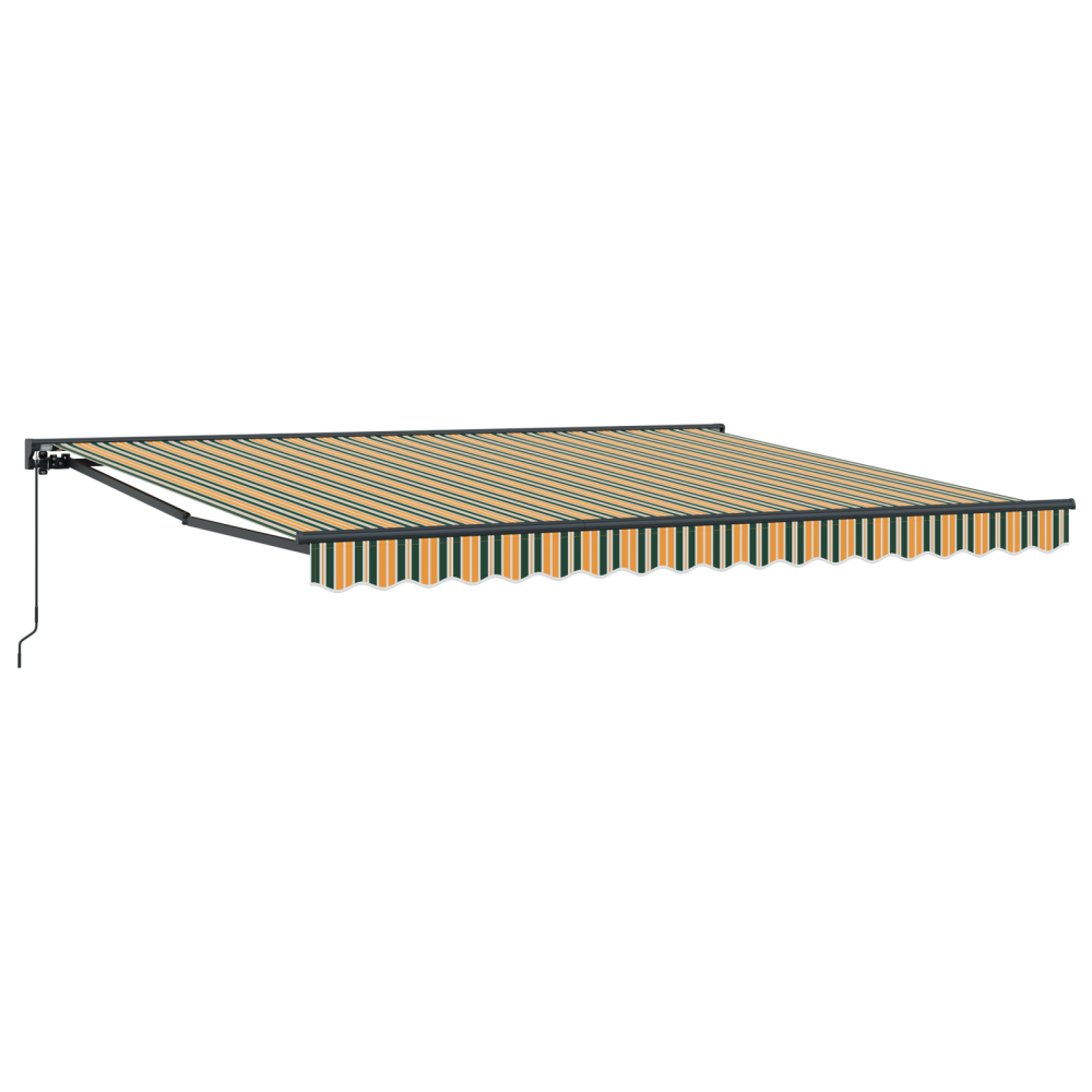Produktbild för Markisram Grön och Gul 400 × 300 cm Polyester med PU-beläggning