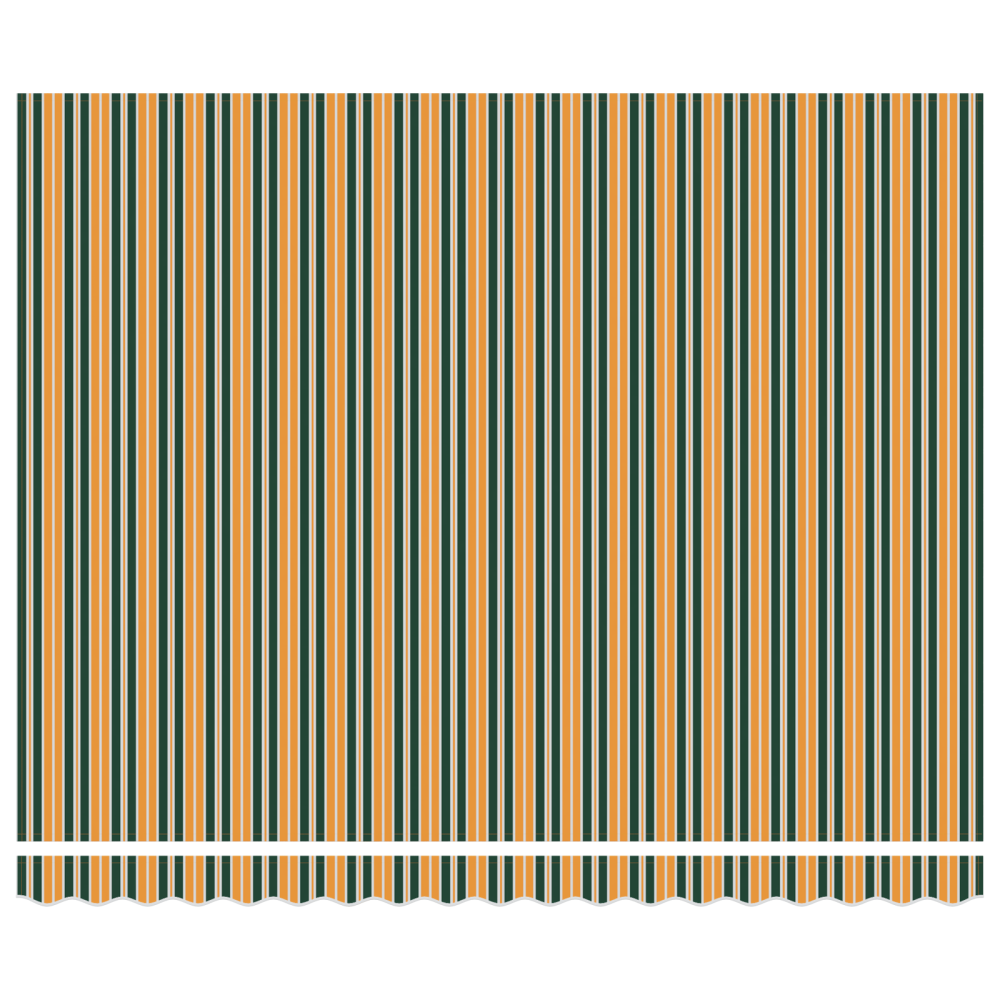 Produktbild för Markisram Grön och Gul 400 × 300 cm Polyester med PU-beläggning