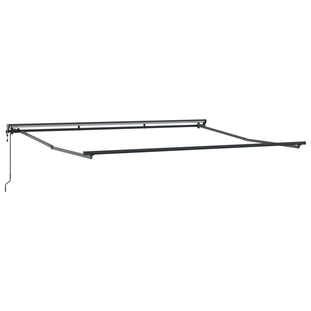 Produktbild för Markisram Grön och Vit 400 × 300 cm Polyester med PU-beläggning