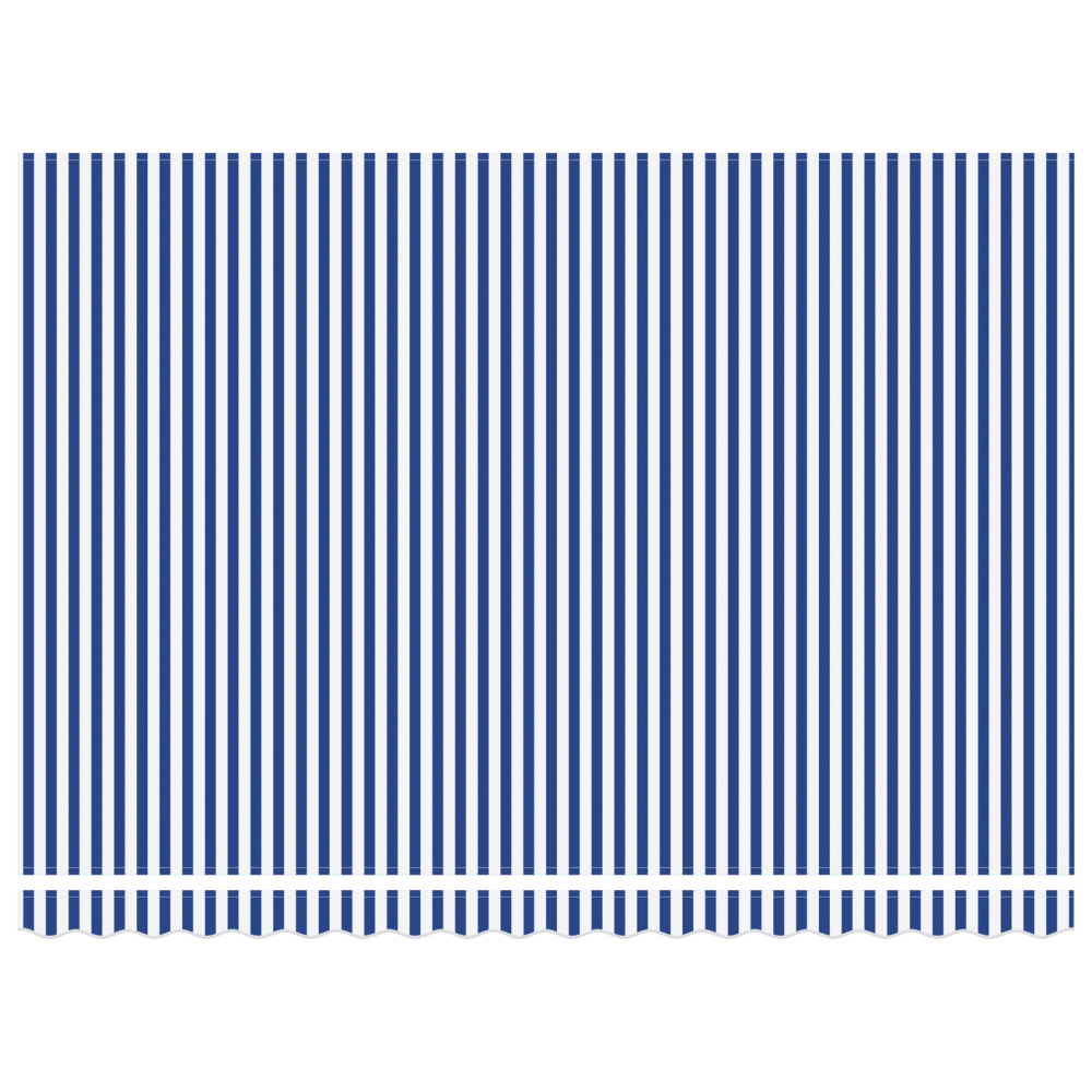 Produktbild för Markisram Blå och Vit 450 × 300 cm Polyester med PU-beläggning