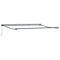 Produktbild för Utfällbar markis Blå och Vit 400 × 300 cm