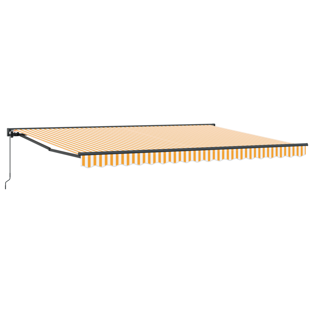Produktbild för Markisram Gul och Vit 450 × 300 cm Polyester med PU-beläggning