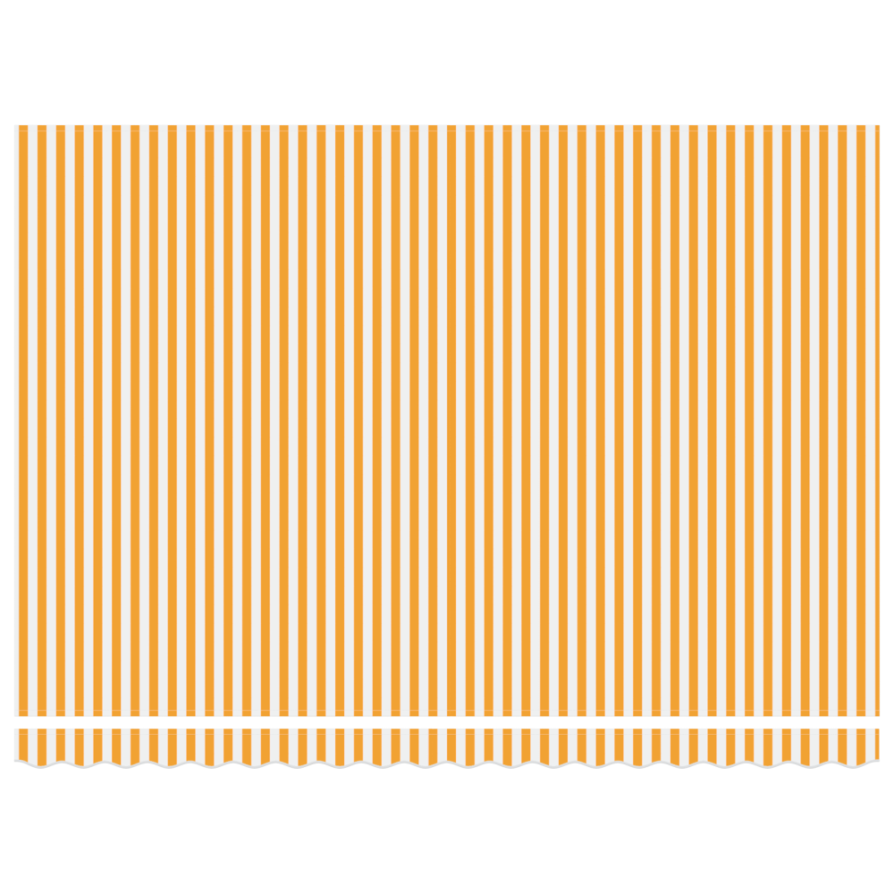 Produktbild för Markisram Gul och Vit 450 × 300 cm Polyester med PU-beläggning