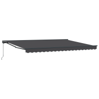 Produktbild för Markisram Antracit 450 × 300 cm Polyester med PU-beläggning