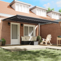 Produktbild för Markisram Antracit 450 × 300 cm Polyester med PU-beläggning