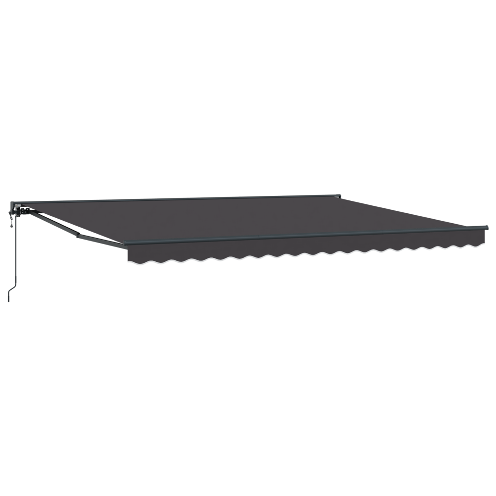 Produktbild för Markisram Antracit 450 × 300 cm Polyester med PU-beläggning