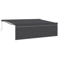 Produktbild för Utfällbar markis Antracit 450 × 300 cm Polyester och aluminium
