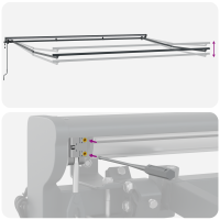 Produktbild för Utfällbar markis Antracit 450 × 350 cm Polyester och aluminium