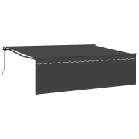Produktbild för Utfällbar markis Antracit 450 × 350 cm Polyester och aluminium