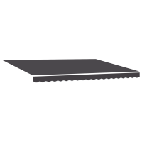 Produktbild för Utfällbar markis Antracit 450 × 350 cm Polyester och aluminium