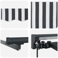 Produktbild för Markisram Antracit och vitt 450 × 300 cm