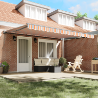 Produktbild för Markisram Blå och Orange 450 × 300 cm