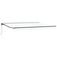 Produktbild för Markisram Vit 450 × 300 cm Polyester med PU-beläggning