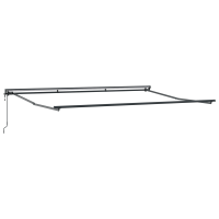 Produktbild för Markisram Vit 450 × 300 cm Polyester med PU-beläggning
