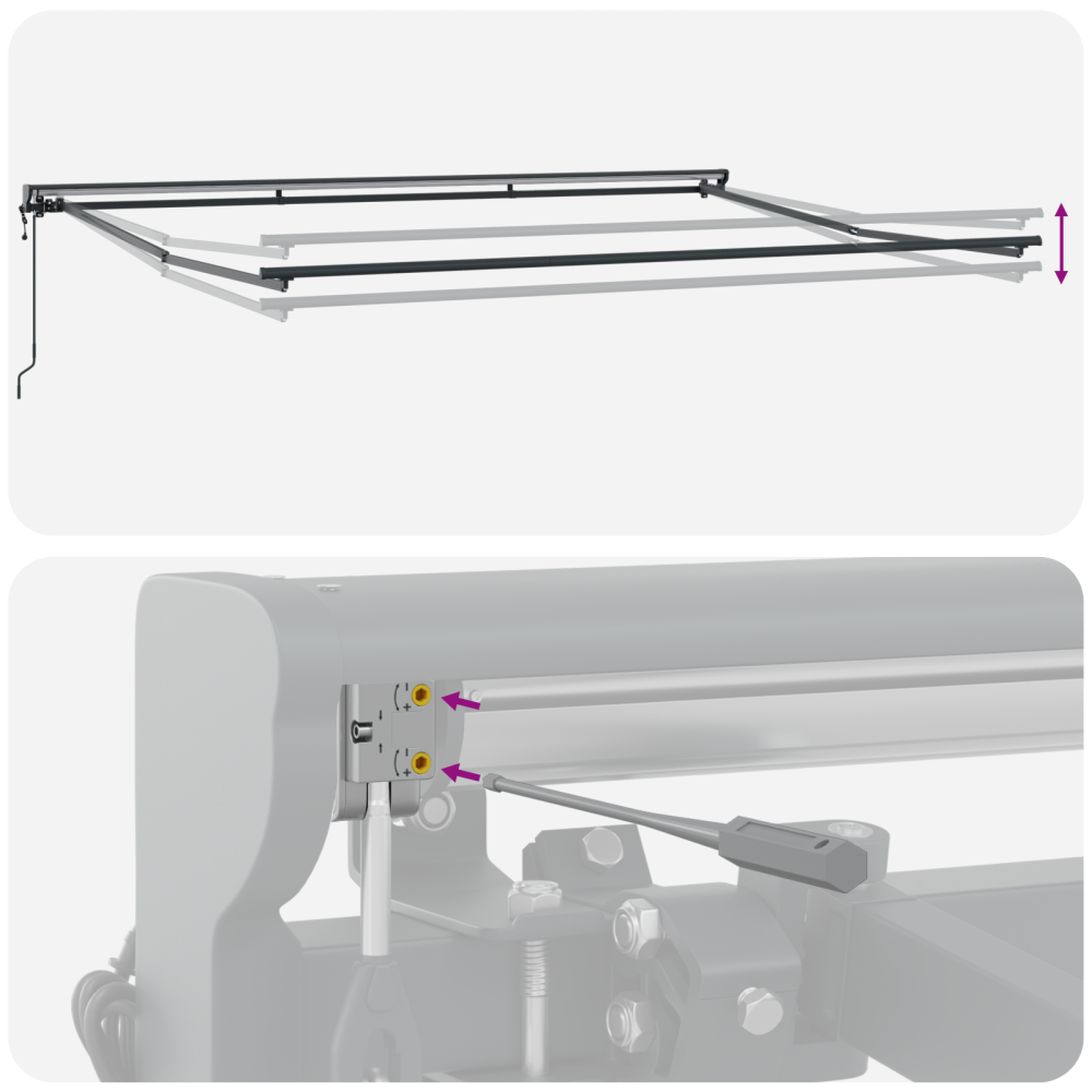 Produktbild för Markisram Vit 450 × 300 cm Polyester med PU-beläggning