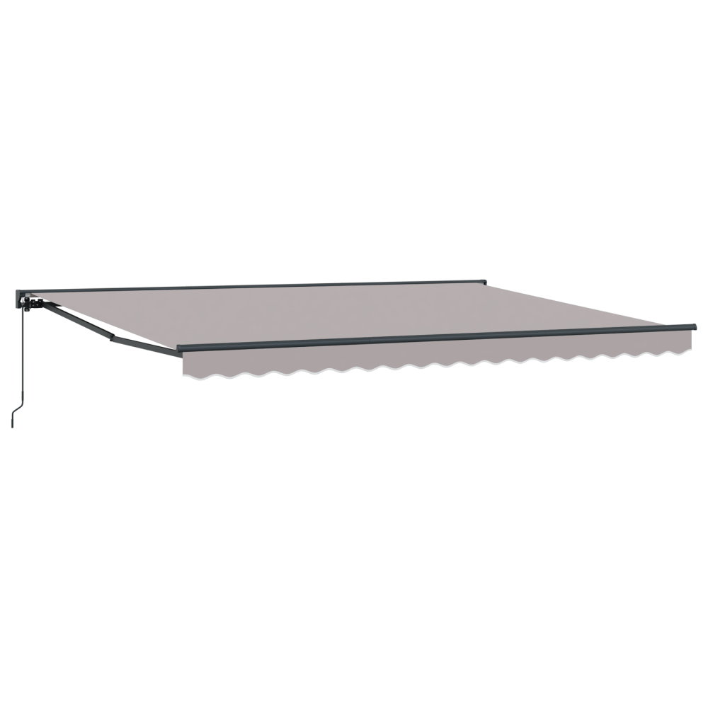 Produktbild för Markisram Ljusgrå 450 × 300 cm Polyester med PU-beläggning