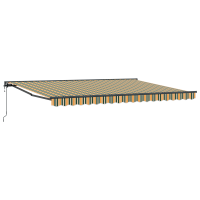 Produktbild för Markisram Grön och Gul 450 × 300 cm Polyester med PU-beläggning